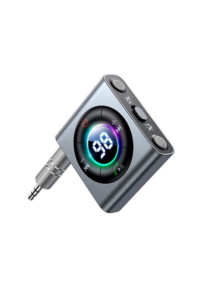 Bluetooth 5.3 Transmitter And Receiver 2 İn 1 Led Screen & Enhanced Dual Mics Wireless Audio Adapter For Car/tv/home Stereo/headphone/speaker/airplane/boat/gym, Aux Bluetooth Adapter