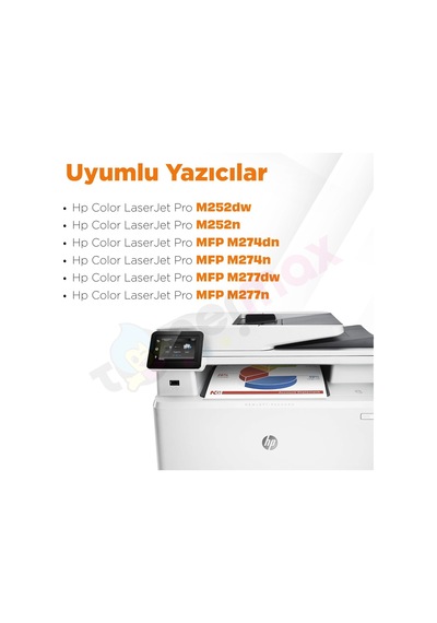 Hp 201x / Cf400x Uyumlu Toner 2'li Paket + 1 Siyah Hed...