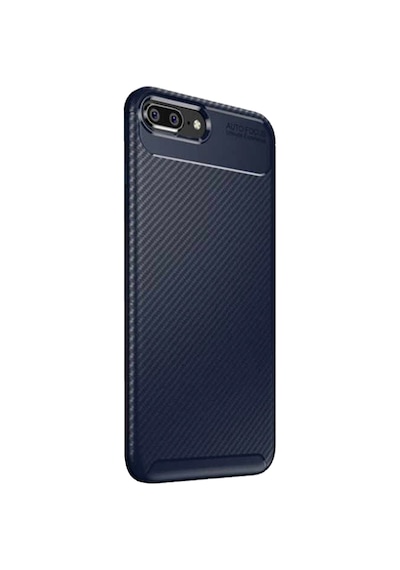 Apple Uyumlu iPhone 7 8 Karbon Desenli Negro Silikon Kılıf Lacivert