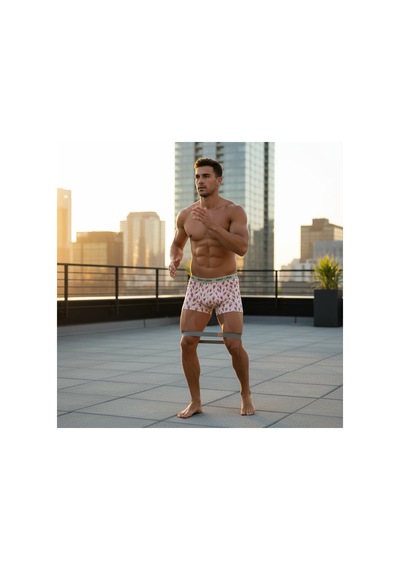 Gost Liria- İce Cream Desenli Erkek Boxer Ekru