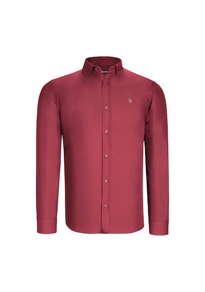 İkili Set G725 Dewberry Erkek Gömlek-beyaz-bordo Beyaz-bordo