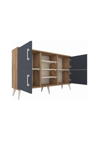 Arges Konsol 5 Raflı 4 Kapaklı 132x30x83 Çam-antrasit/aytaşı Antrasit/aytaşı Arges Konsol 5 Raflı 4 Kapaklı 132x30x83 Çam-antrasit/aytaşı Antrasit/aytaşı