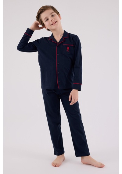 U.S. Polo Assn. Erkek Çocuk Lacivert Pijama Takımı Us2234-c-v1