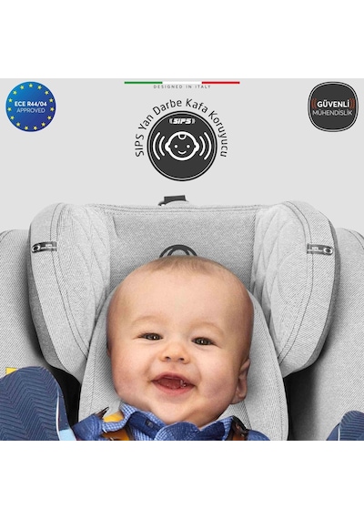 Elele Modenafix 360 Dönebilen İsofixli Oto Koltuğu 0-36 Kg Gri