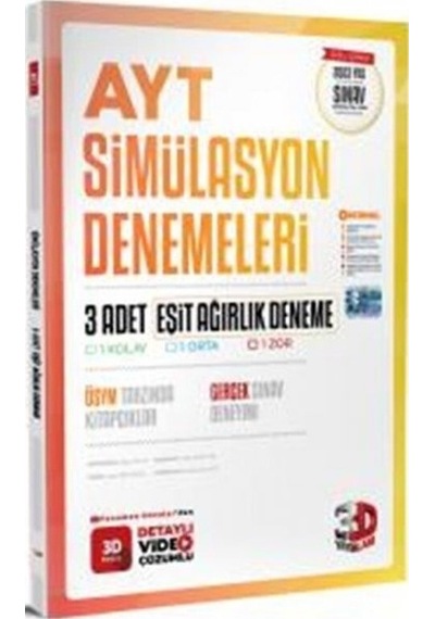 2025 3d Yayınları Ayt Eşit Ağırlık 3 Lü Simülasyon Genel Deneme
