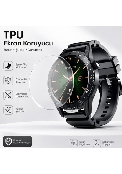 Tecno Watch Gt Ekran Koruyucu Tpu Şeffaf 2'li Set