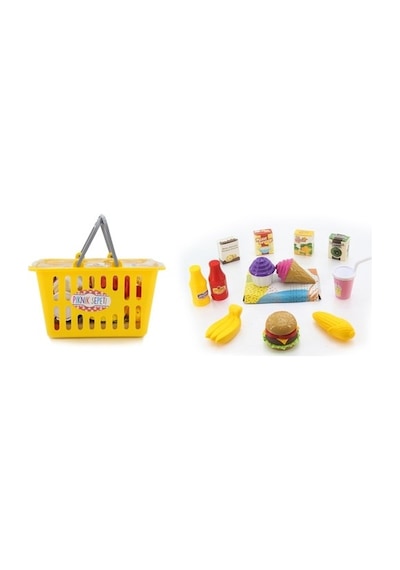 Piknik Sepeti 20 Parça-Hamburger ve Dondurma ile Piknik Zamanı