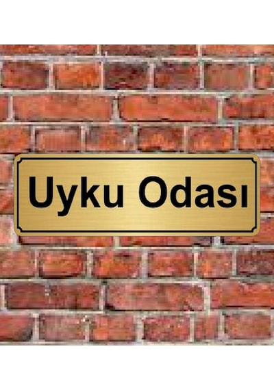 10X20 Cm Uyku Odası Yazılı Metal Yönlendirme Levhası