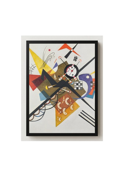 Modern Sanat Kandinsky Beyaz Üzerine Iı Çerçevesiz Poster 21x30 Cm A4 Tablo Modern Sanat