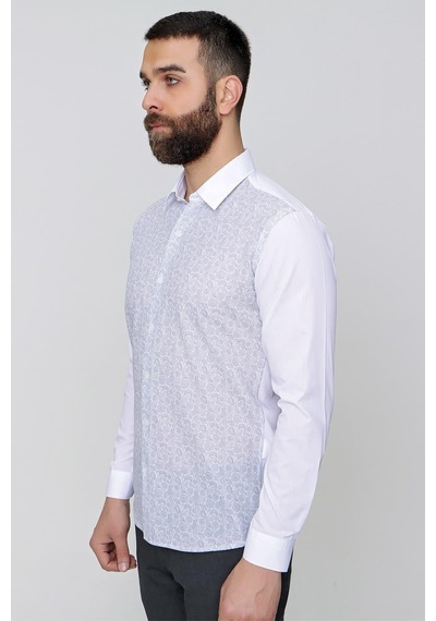 Efor G 1481 Slim Fit Gri Spor Gömlek Gri