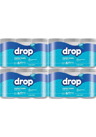 Drop Çift Katlı Kağıt Havlu 4 x 6'lı
