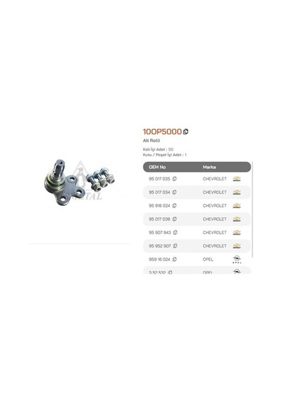Asmetal 10op5000 Rotil Alt Aveo T300 2011 3525.32