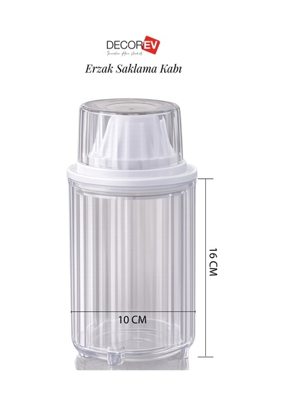 Decorev 3lü Erzak Saklama Kabı 900 Ml Şeffaf