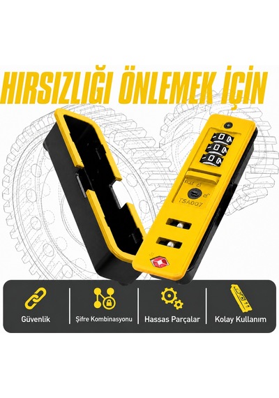 Yüksek Kaliteli Güvenli Sarı Non Tsa Valiz Şifresi Altın