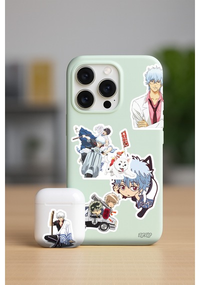 Gintama Anime Telefon Laptop Bullet Journal Sticker Paketi 25 Adet Çok Renkli