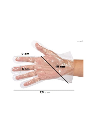 Şeffaf Eldiven Poşet Hışır Eldiven 10 X 100'Lü Paket