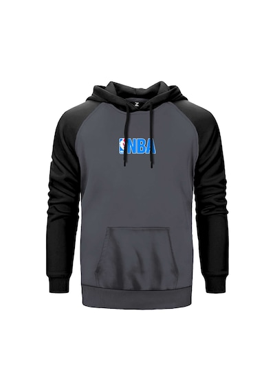 Basket Logo Gri Renk Reglan Kol Sweatshirt Gri