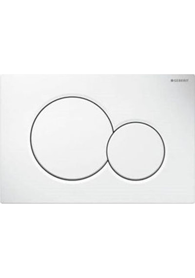Geberit Alpha01 115.035.11.1 Kumanda Kapağı, Çift Basmalı,Beyaz