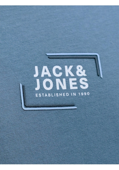 Jack & Jones Graphic Erkek Mavi Tişört 12268415-bmg Mavi