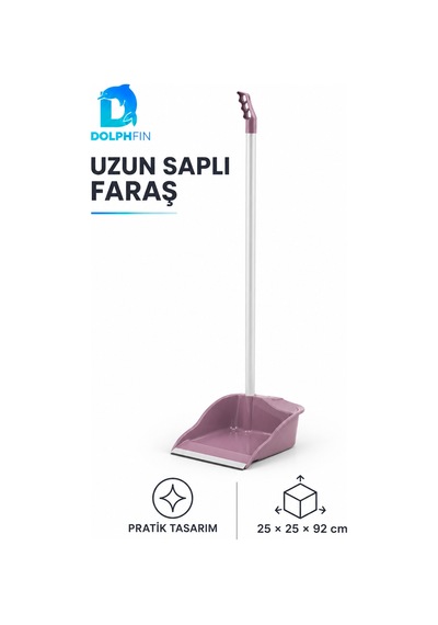 Uzun Saplı Faraş 92 Cm Plastik Çöp Ve Toz Toplama Küreği