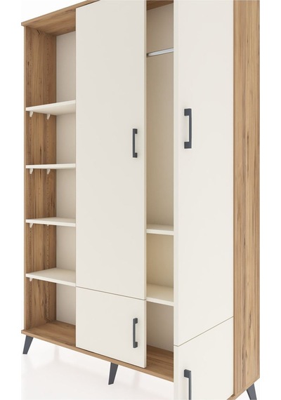 Arges Dolap 6 Raflı 4 Kapaklı Tek Askılı 132x30x195 Çam-aytaşı/aytaşı Aytası/aytası Arges Dolap 6 Raflı 4 Kapaklı Tek Askılı 132x30x195 Çam-aytaşı/aytaşı Aytası/aytası