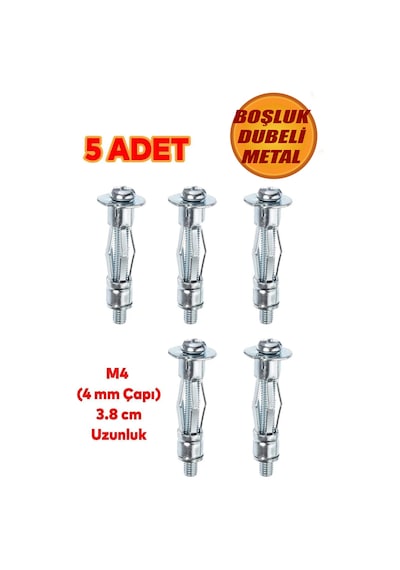 Çelik Alçıpan Boşluk Dübel Tuğla Paraşüt Duvar Bims Tuğla 4x38 Metal 5 Adet. Diğer