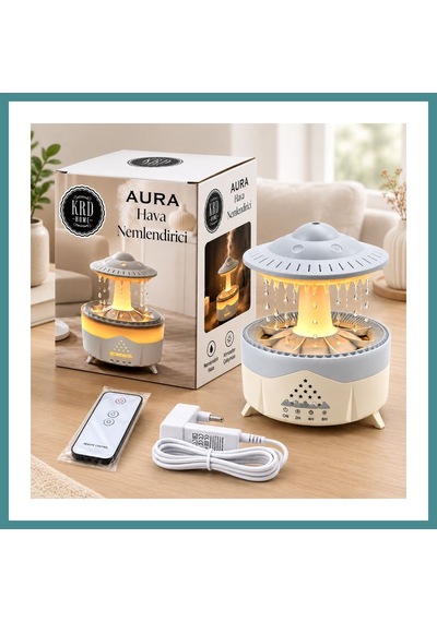 Trendexa Kumandalı Led Yağmur Bulutu Hava Nemlendirici - Buhar & Koku Giderici Mac