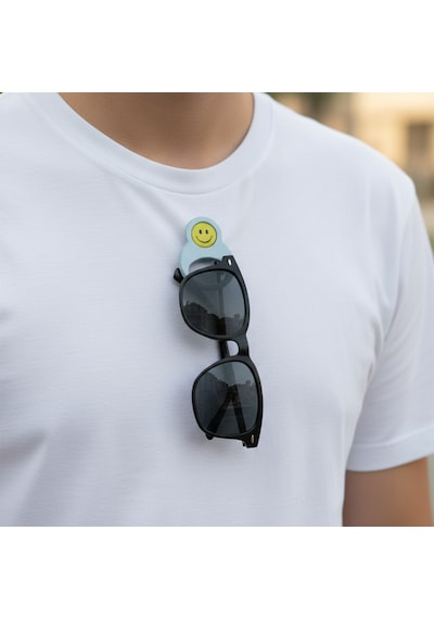 Arman Dişli Mıknatıslı Manyetik Gözlük Tutucu Beyaz
