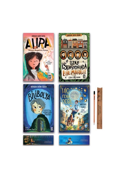 İlk Genç Timaş Hiç Fena Değil - Aura - Bilibolya - Uzay İstasyonunda Bir Mahalle Set 4 Kitap