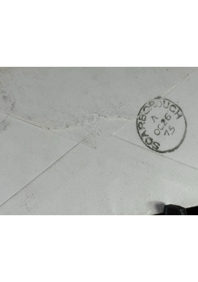 İngiltere Klasik Dönem 1875 Victoria Dönemi Red Penny Pullu Zarf Postadan Geçmiş Varış Damgalı