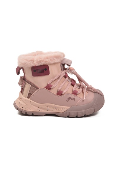 Marco Kids Pudra İçi Kürklü Soğuğa Dirençli Kaymaz Kız Çocuk Bot 22672 P Pudra