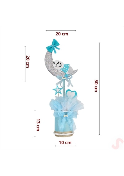 Ay Bebek Masa SüSü 50 CM x 20 CM - Mavi