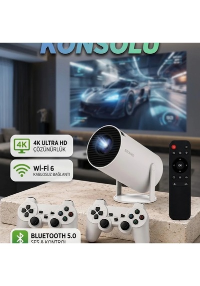 M300 Max Pro Kablosuz 4k Ultra Hd Akıllı Projeksiyon Konsolu Wi-fi 6, Bluetooth 5.0 Ve Uygulama De