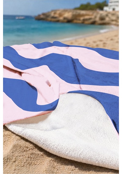 Dalgalı Çizgili Plaj Havlusu-minimalist Pembe Lacivert Havuz Deniz Banyo Hızlı Kuruyan Sahil Örtüsü Keten Gölgesi Dalgalı Çizgili Plaj Havlusu-minimalist Pembe Lacivert Havuz Deniz Banyo Hızlı Kuruyan Sahil Örtüsü Keten Gölgesi