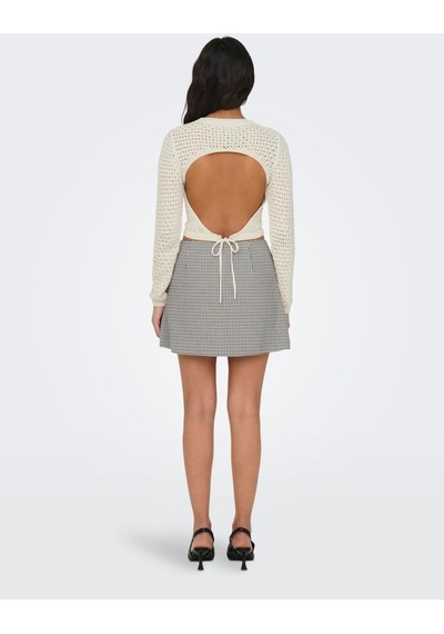 Only Onlmaura Lıfe Ls Back Detaıl O-neck Knt Kadın Beyaz Kazak - 15318340 Beyaz