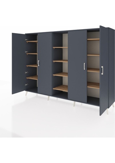 Hyperion Dolap 12 Raflı 4 Kapaklı 220x44x163 Antrasit-antrasit/çam Antrasıt/atlas Çam - Antrasıt Hyperion Dolap 12 Raflı 4 Kapaklı 220x44x163 Antrasit-antrasit/çam Antrasıt/atlas Çam - Antrasıt