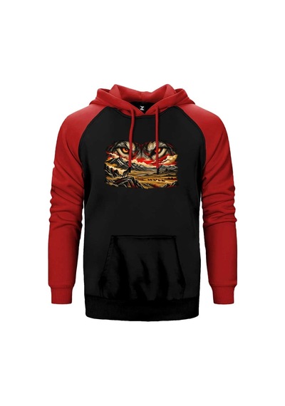 Bozkurt Bakışı Sarı Renk Reglan Kol Sweatshirt / Hoodie