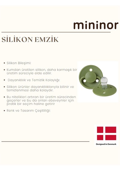 Mininor Silikon Emzik 12+ Ay - Nordic Sky Blue