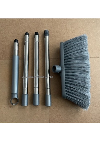 Emy Lüx Oto Fırçası Portatif Oto Yıkama Fırçası Paslanmaz Saplı 5pcs