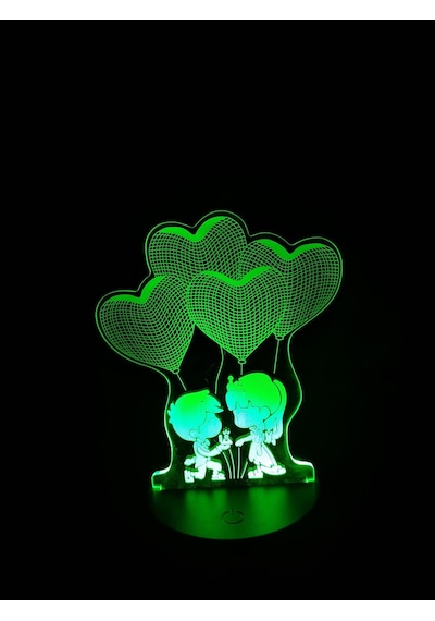 3d Evlilik Teklifi Figürlü Gece Lambası Çok Renkli