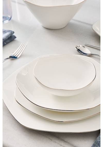 Karaca  Fine Pearl Extra Hexagon 61 Parça 12 Kişilik Yemek Takımı Gold