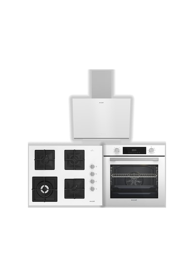 Arçelik AFC 340 B - OCD K 651 DWYB - 606-2 B Beyaz Ankastre Cam Set