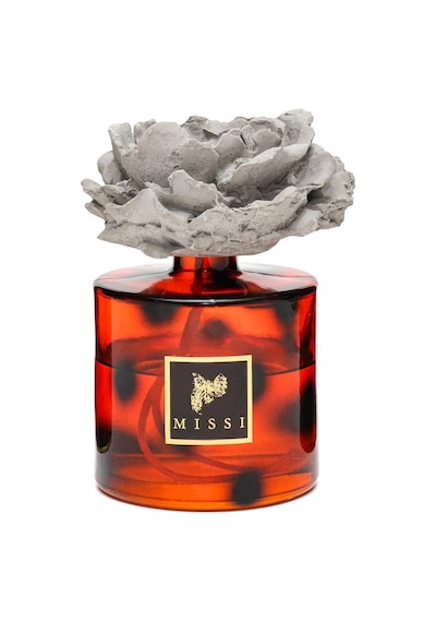 500 Ml Kahverengi Leopar Desenli Cam Şişe Seramik Taşlı Dark Amber Oda Kokusu Abundance Prosperity