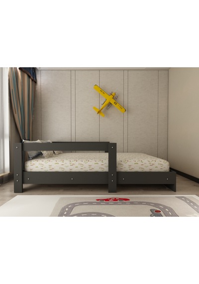 Herseycik Ninnimo Montessori 90X190 Yatak Uyumlu Karyola Y7-4 Antrasit