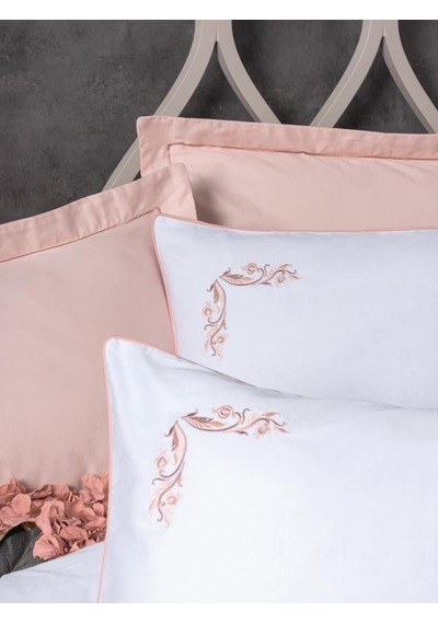 Çift Kişilik Elit Saten Nev Takımı Melinda Pembe Renkli