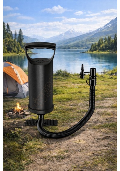 Nivego Çift Kişilik Şişme Yatak Dahili Pompalı 203x152x22cm Kamp & Ev Kullanımı İçin Delinmeye Ve Kesilmeye Dayanıklı Lacivert