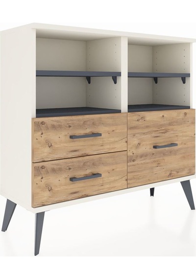 Arges Şifonyer 4 Raflı 3 Çekmeceli 88x30x80 Aytaşı-antrasit/çam Antrasit/çam Arges Şifonyer 4 Raflı 3 Çekmeceli 88x30x80 Aytaşı-antrasit/çam Antrasit/çam