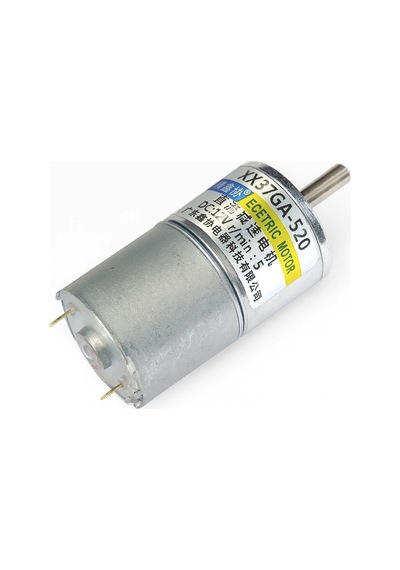 37ga-520 12v 37mm 5rpm Redüktörlü Dc Motor Metal Dişli Yüksek Tork Kuvvet Robot Oyuncak Rc Araba