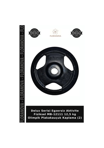 Delux Serisi Egzersiz Aktivite Fiziksel Mb-12111 12,5 Kg Olimpik Plakakauçuk Kaplama 2