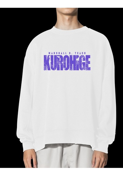 Unisex Beyaz Teach Baskılı Hoodie Oversize Kapşonsuz Sweatshirt Beyaz